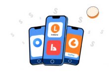 Ilustrasi berbagai aplikasi dompet digital populer di Indonesia seperti OVO, Dana, dan LinkAja