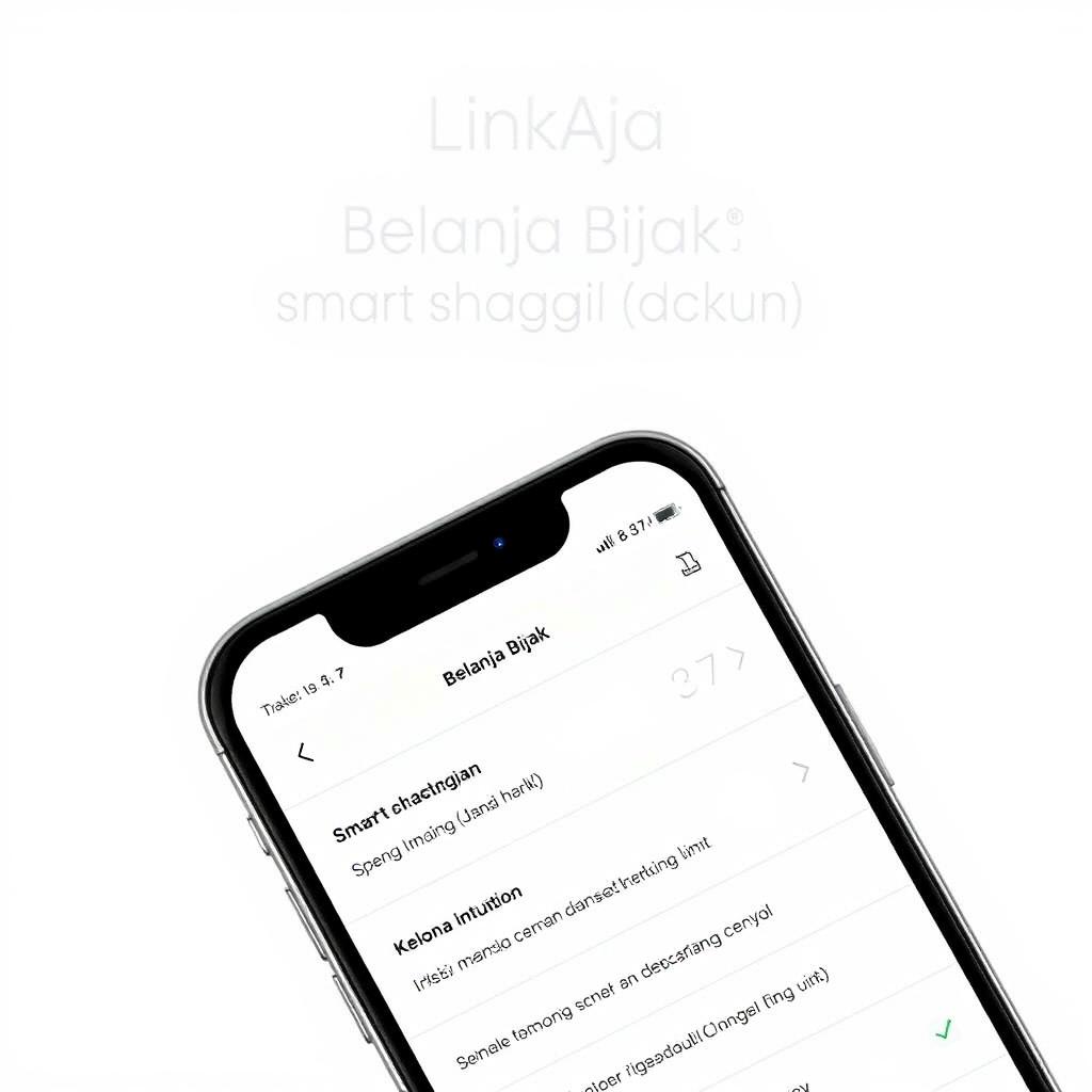 Logo dan tampilan aplikasi LinkAja dengan fitur Belanja Bijak